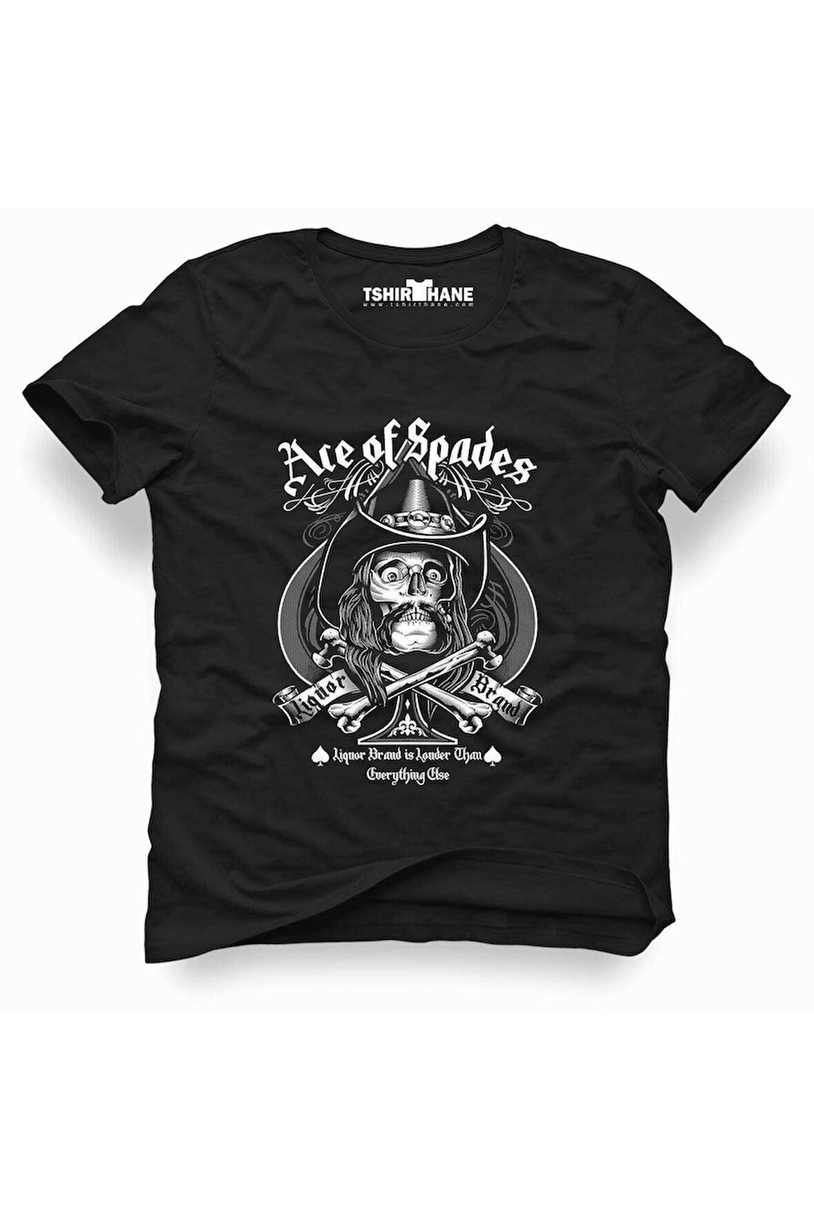 Tshirthane motörhead ace of spades kurukafa Tişört Erkek Tshirt