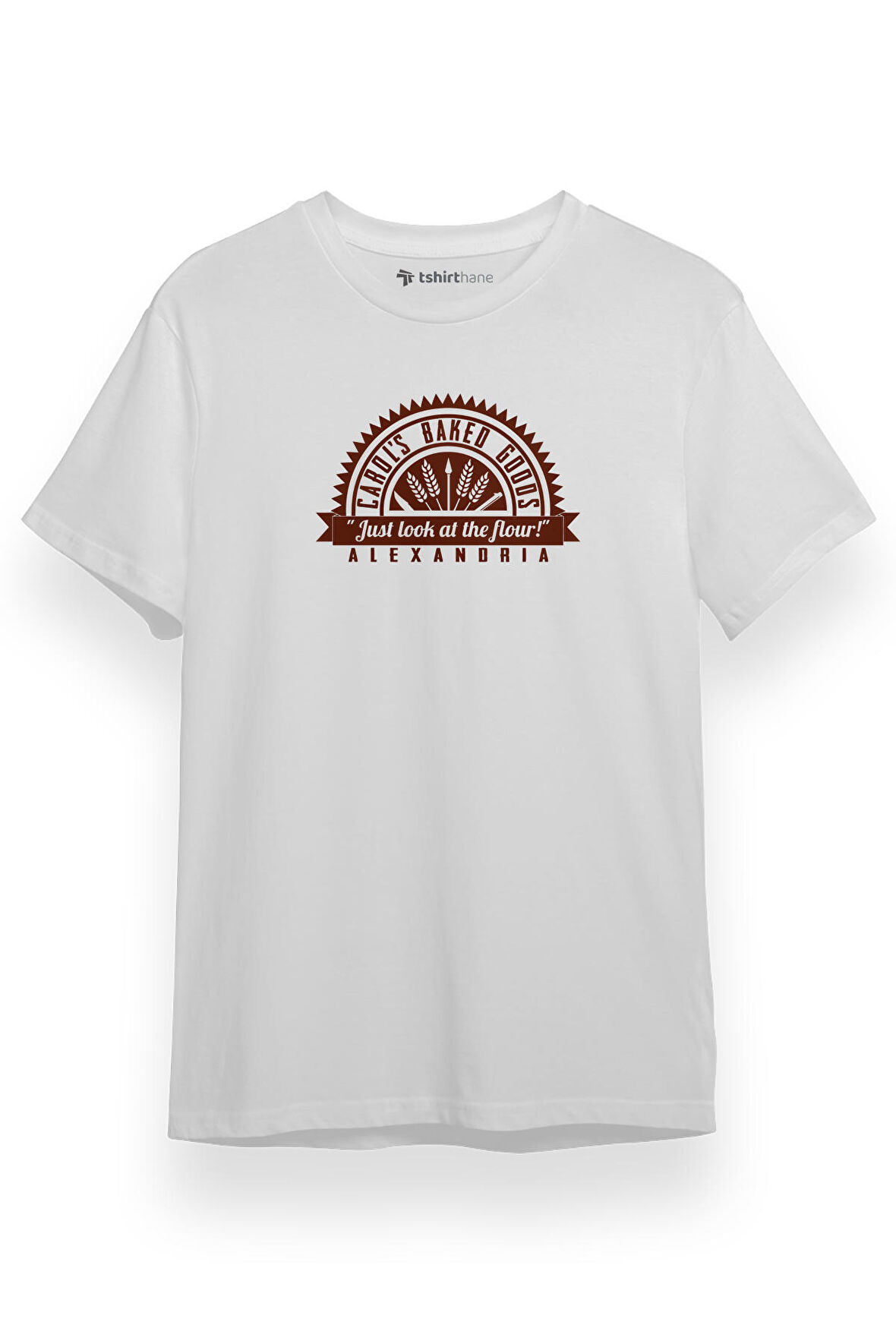 The Walking Dead Team Carol's Baked Goods Beyaz Kısa kol Erkek Tshirt