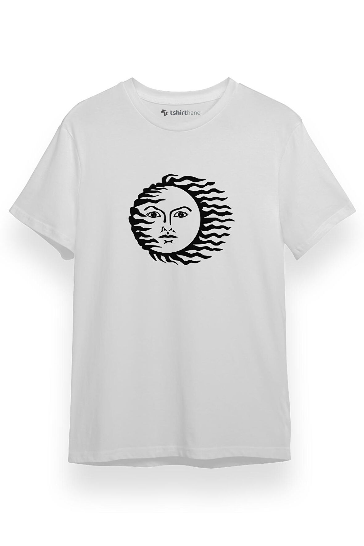Sun Icon Beyaz Kısa kol Erkek Tshirt