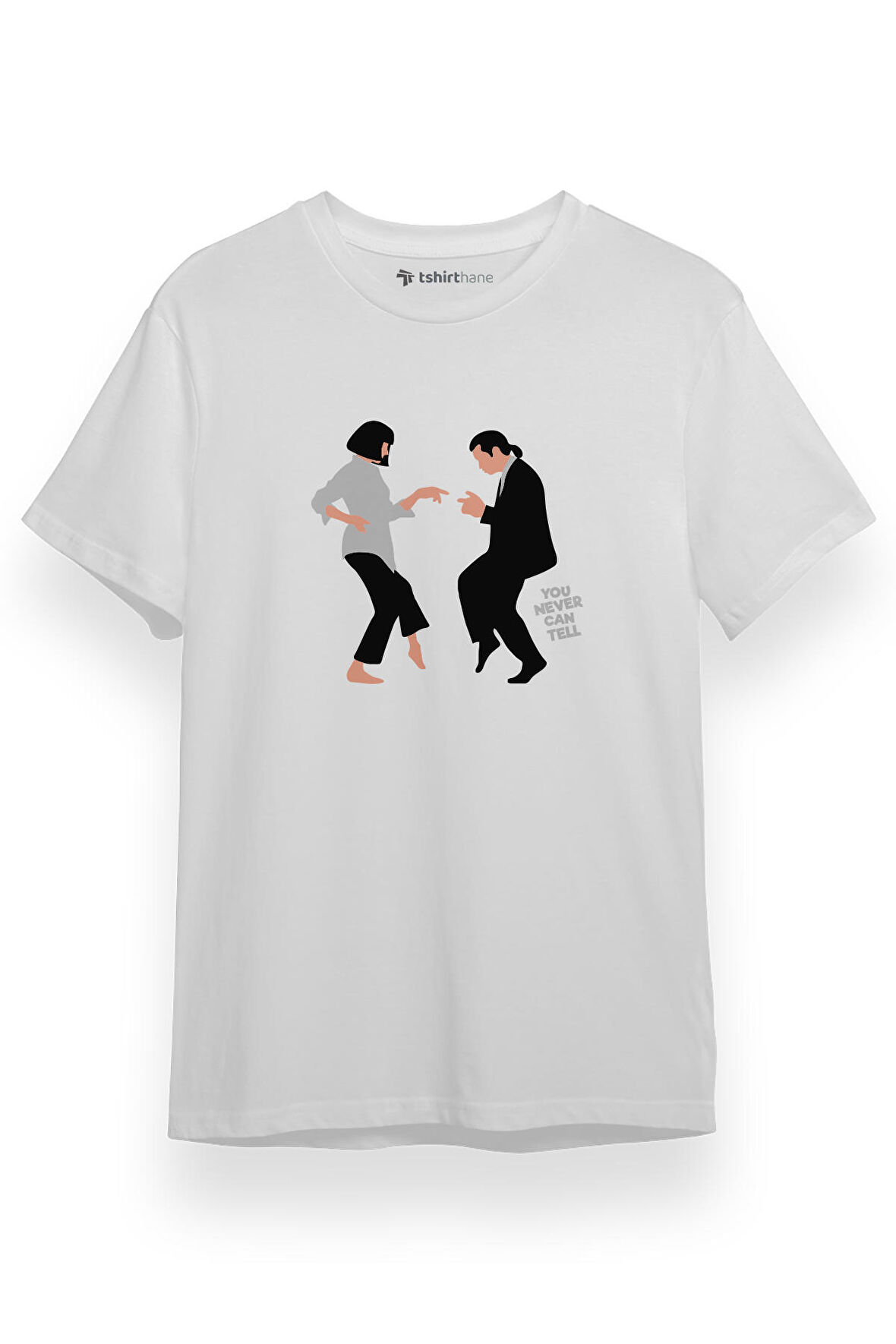 Pulp Fiction You Never Can Tell Beyaz Kısa kol Erkek Tshirt
