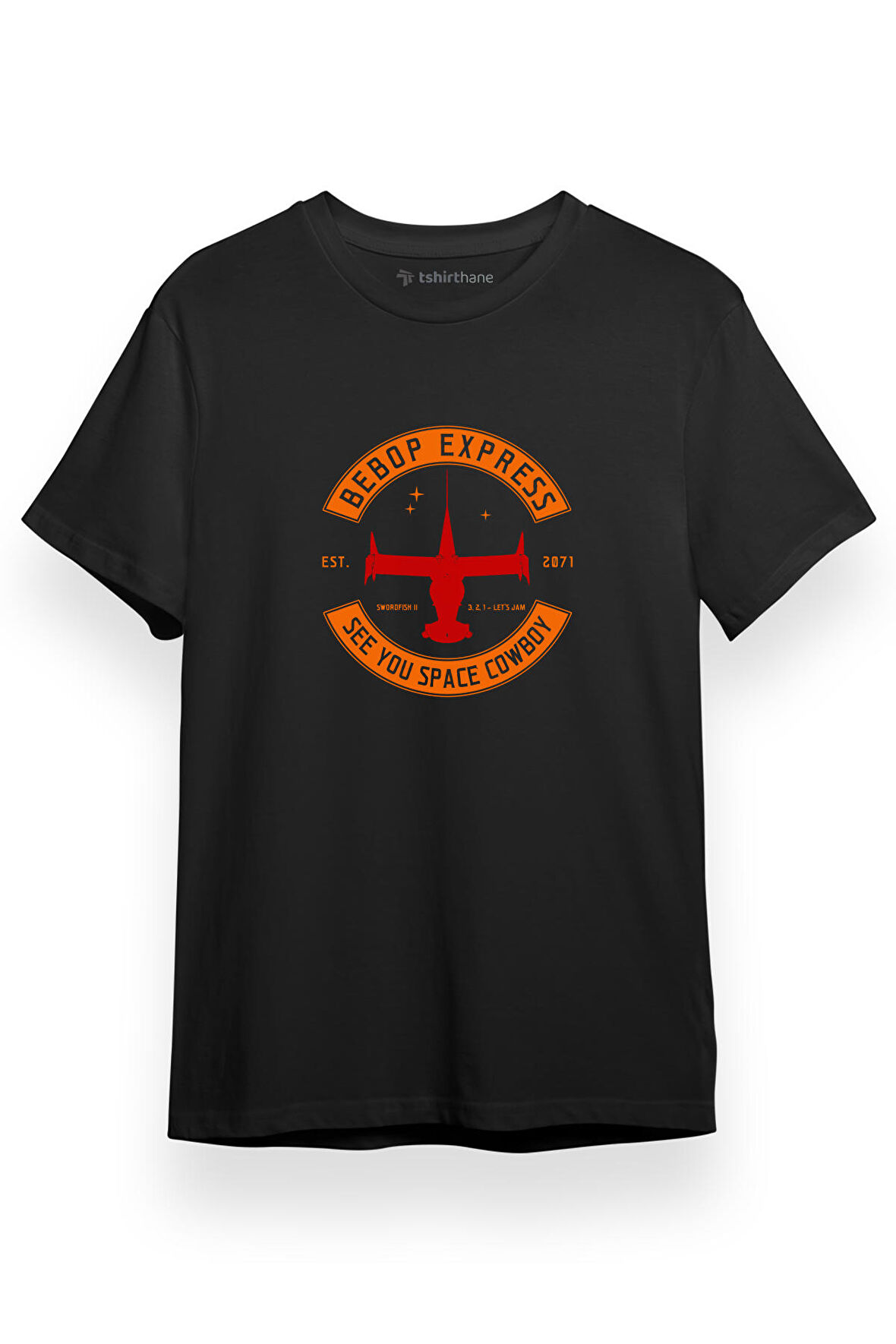 Cowboy Bebop Express Siyah Kısa kol Erkek Tshirt