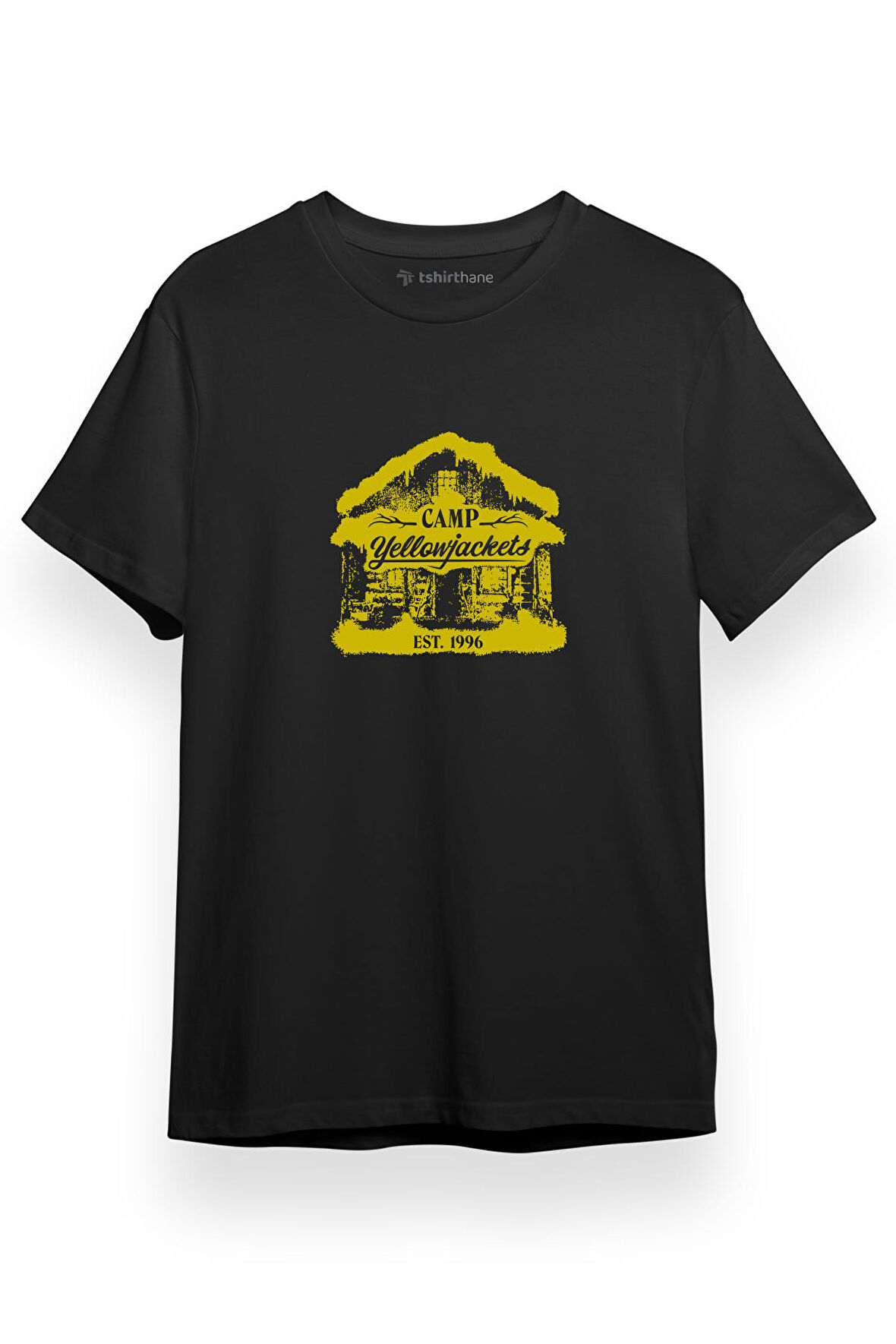 Yellowjackets Camp House Siyah Kısa kol Erkek Tshirt