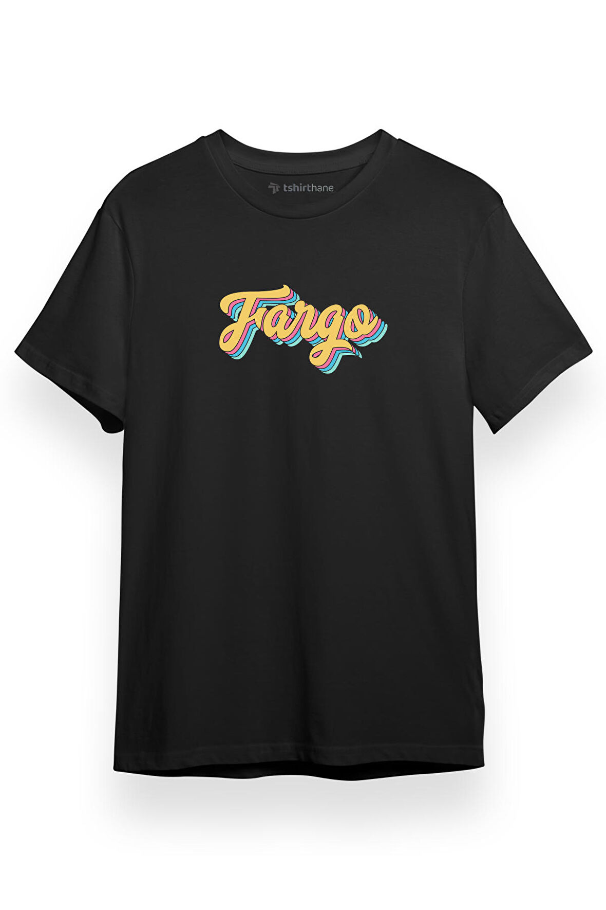 Fargo Rainbow Logo Siyah Kısa kol Erkek Tshirt