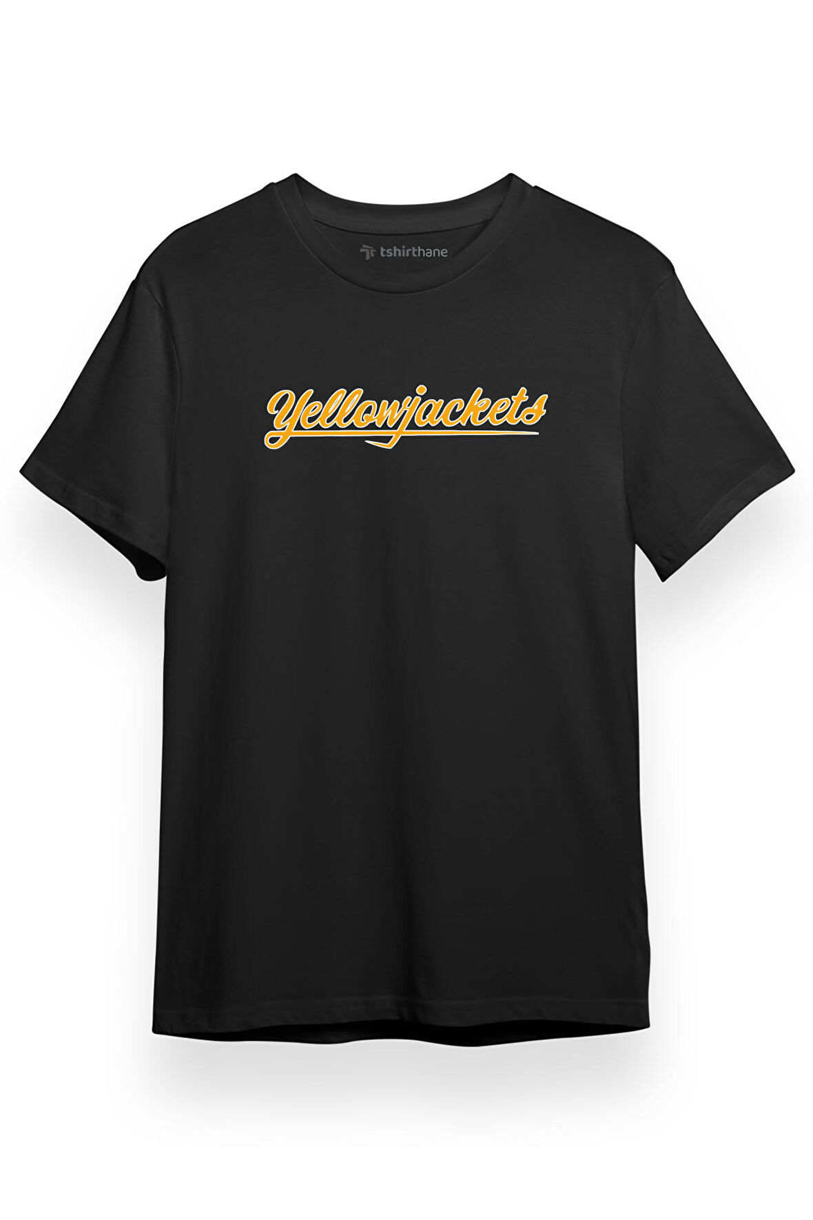 Yellowjackets Lettering Siyah Kısa kol Erkek Tshirt