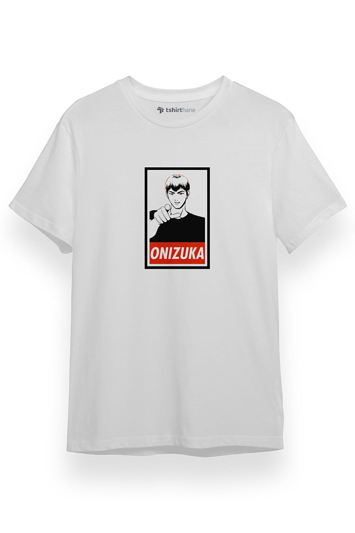 Great Teacher Anime Onizuka Poster Beyaz Kısa kol Erkek Tshirt