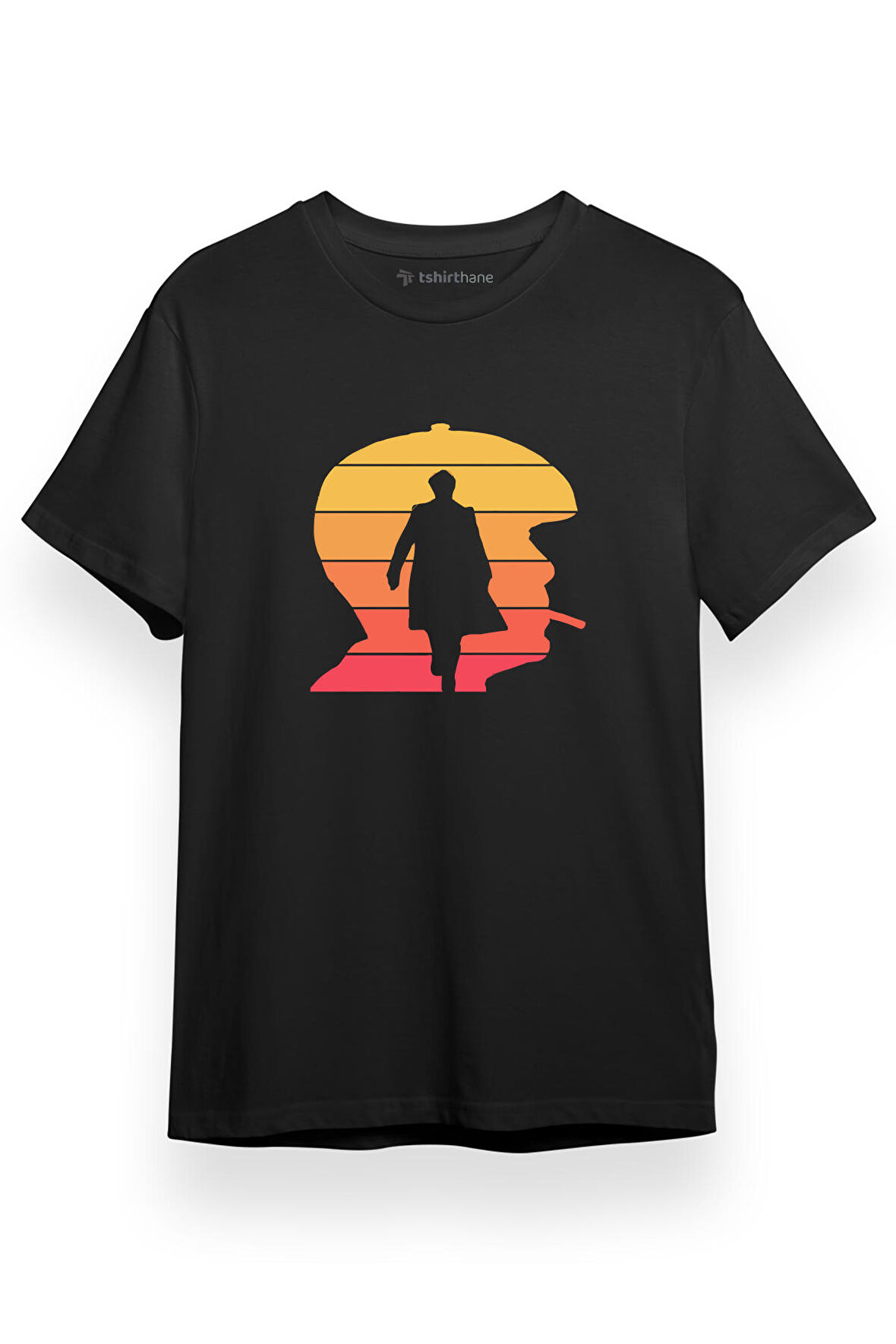 Peaky Blinders Retro Siyah Kısa kol Erkek Tshirt