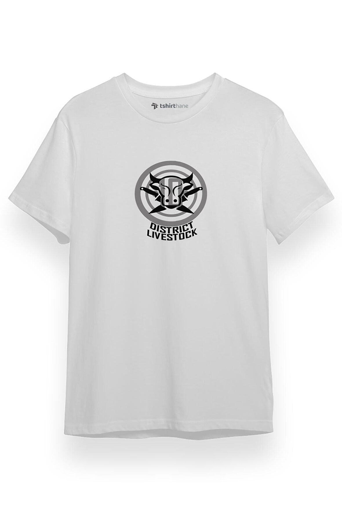 The Hunger Games District 10 Livestock Beyaz Kısa kol Erkek Tshirt