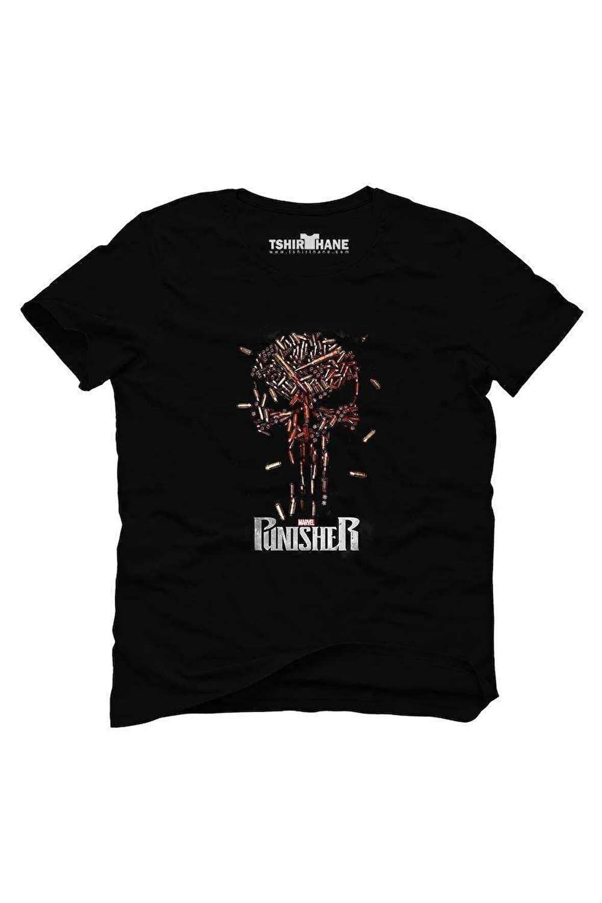 Tshirthane The Punisher Mermi Bullet Kurşun Tişört Erkek Tshirt