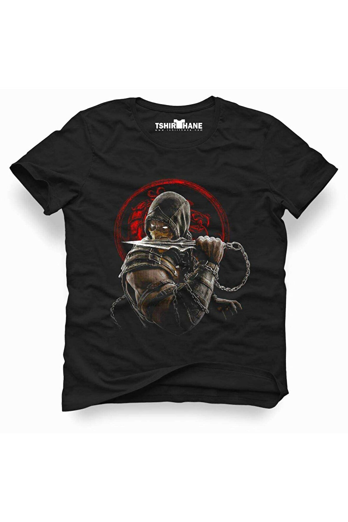 Mortal kombat scorpion fatality Tişört Erkek Tshirt
