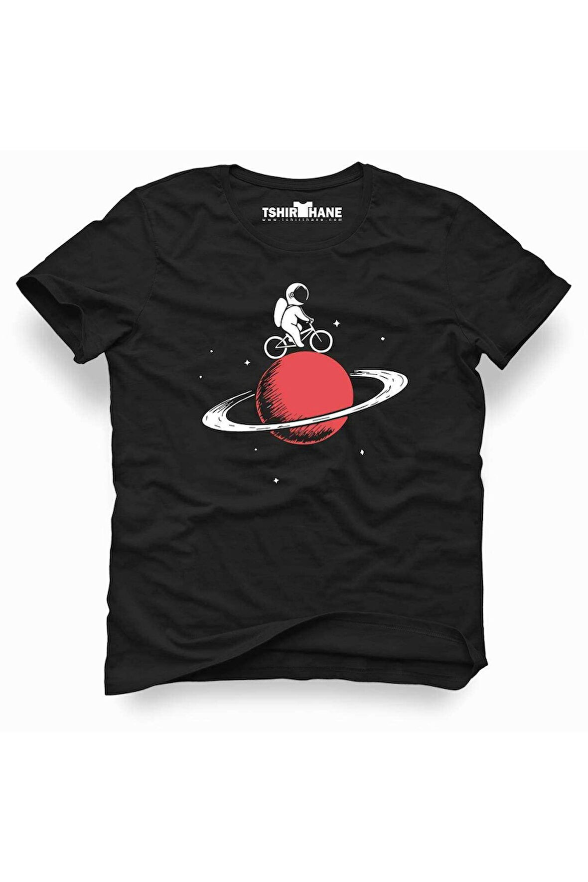 Tshirthane Astronaut stay on saturn biker Tişört Erkek Tshirt