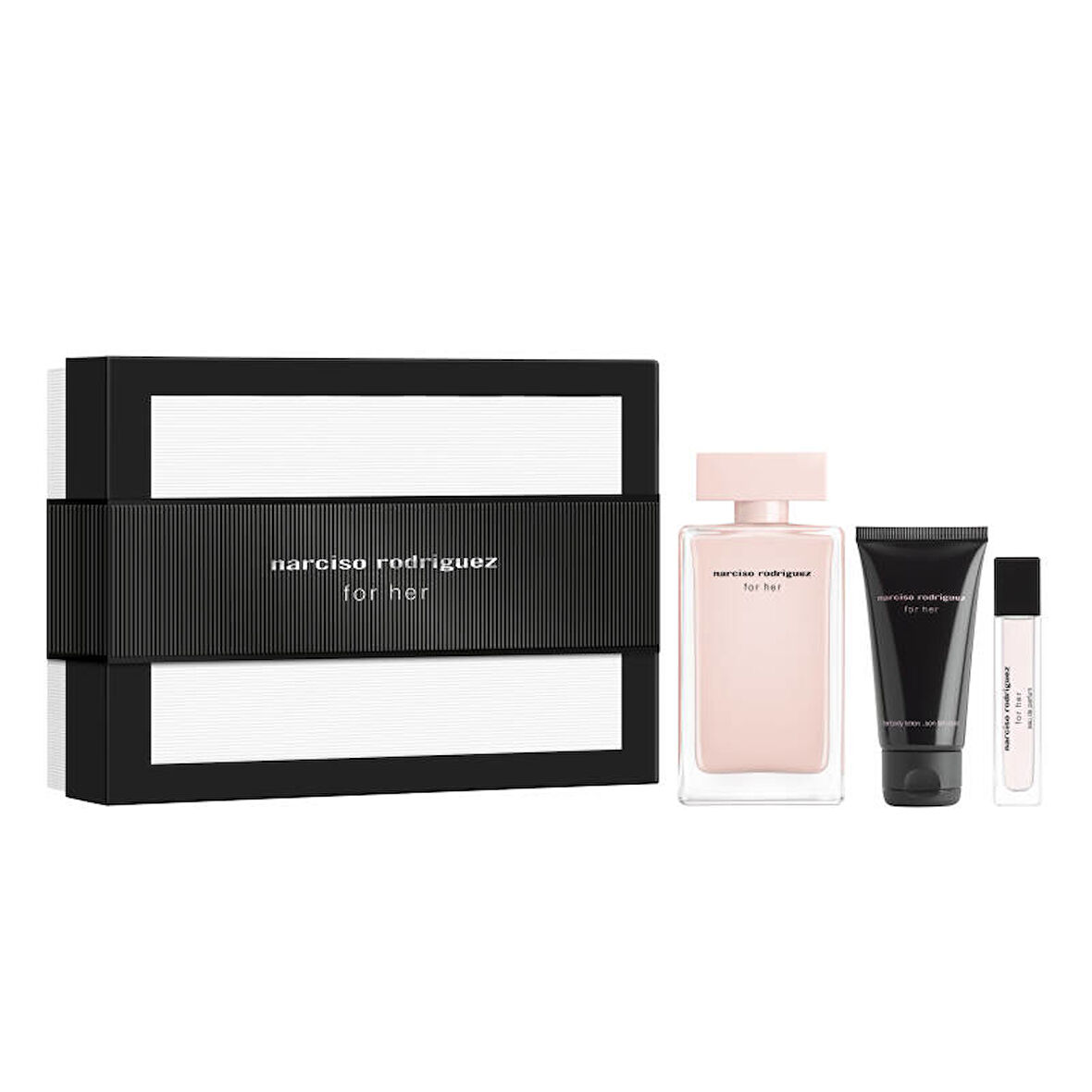 Narciso Rodriguez For Her Edp 100 Ml + Body Lotion 50 Ml + Edp 10 Ml