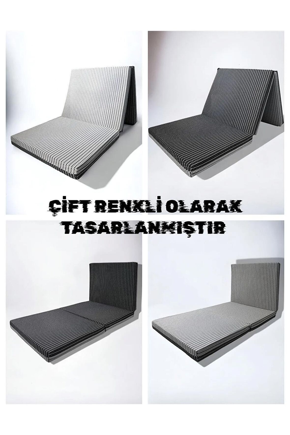 Katlanır Yer Yatağı-sünger Yatak-minder Yatak-70X180CM KALINLIK 7CM-Çift Renkli Akustik Küçük