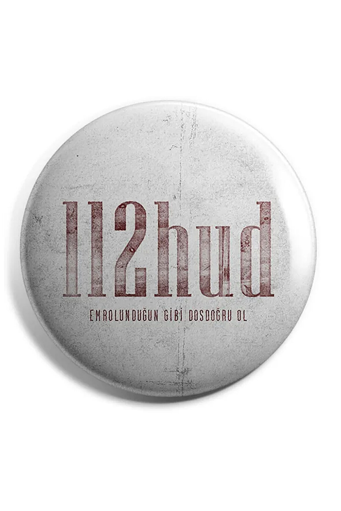 112 Hud Ayet Iğneli Çanta Rozeti 58mm