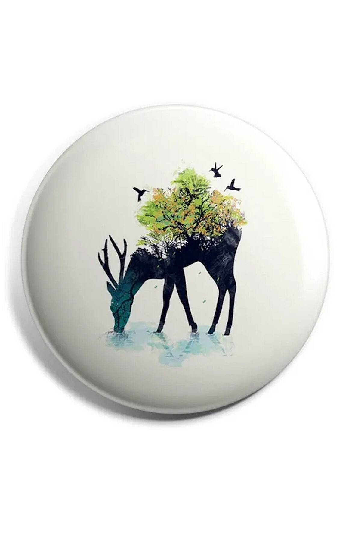 Geyik Iğneli Çanta Rozeti 58mm