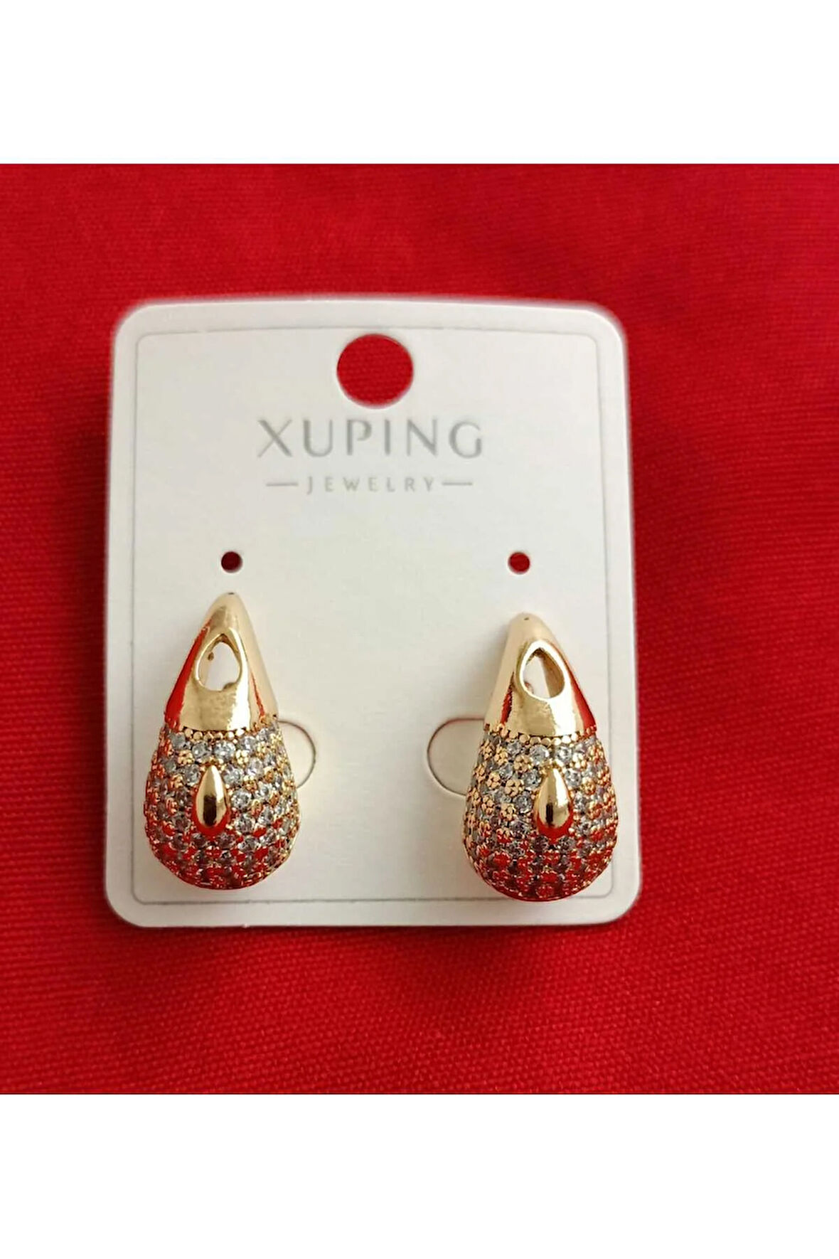 Xuping Zirkon Taşlı Damla Küpe