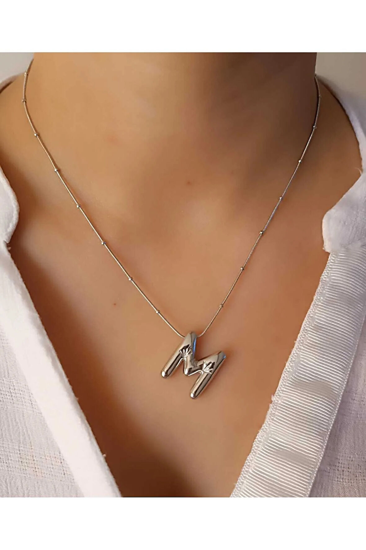 1.Sınıf Çelik Kararma Yapmaz Harf Kolye(İstemiş olduğunuz Harfi Sorular Bölümünden Belirtiniz)