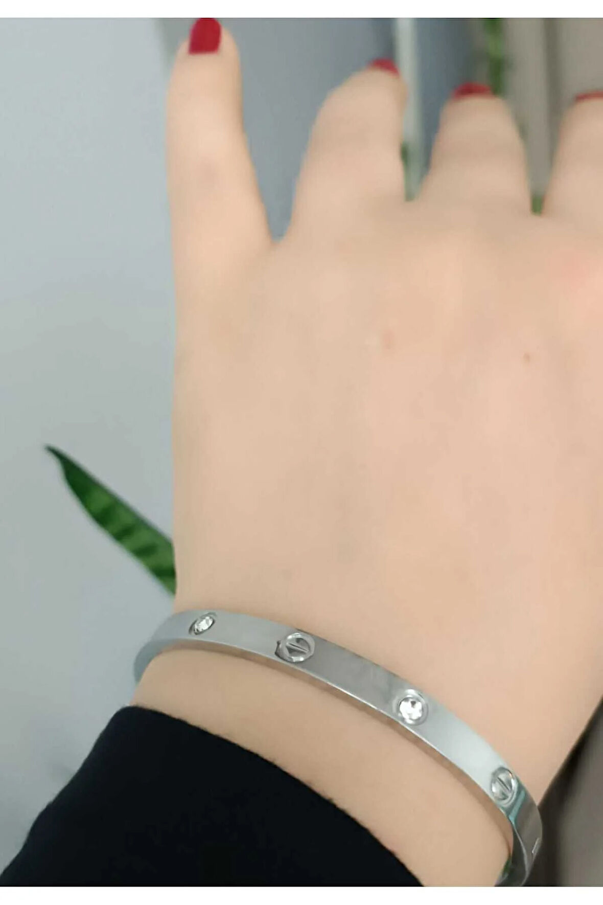 1.Sınıf Çelik Kararma Yapmaz Silver Cartierr Bileklik