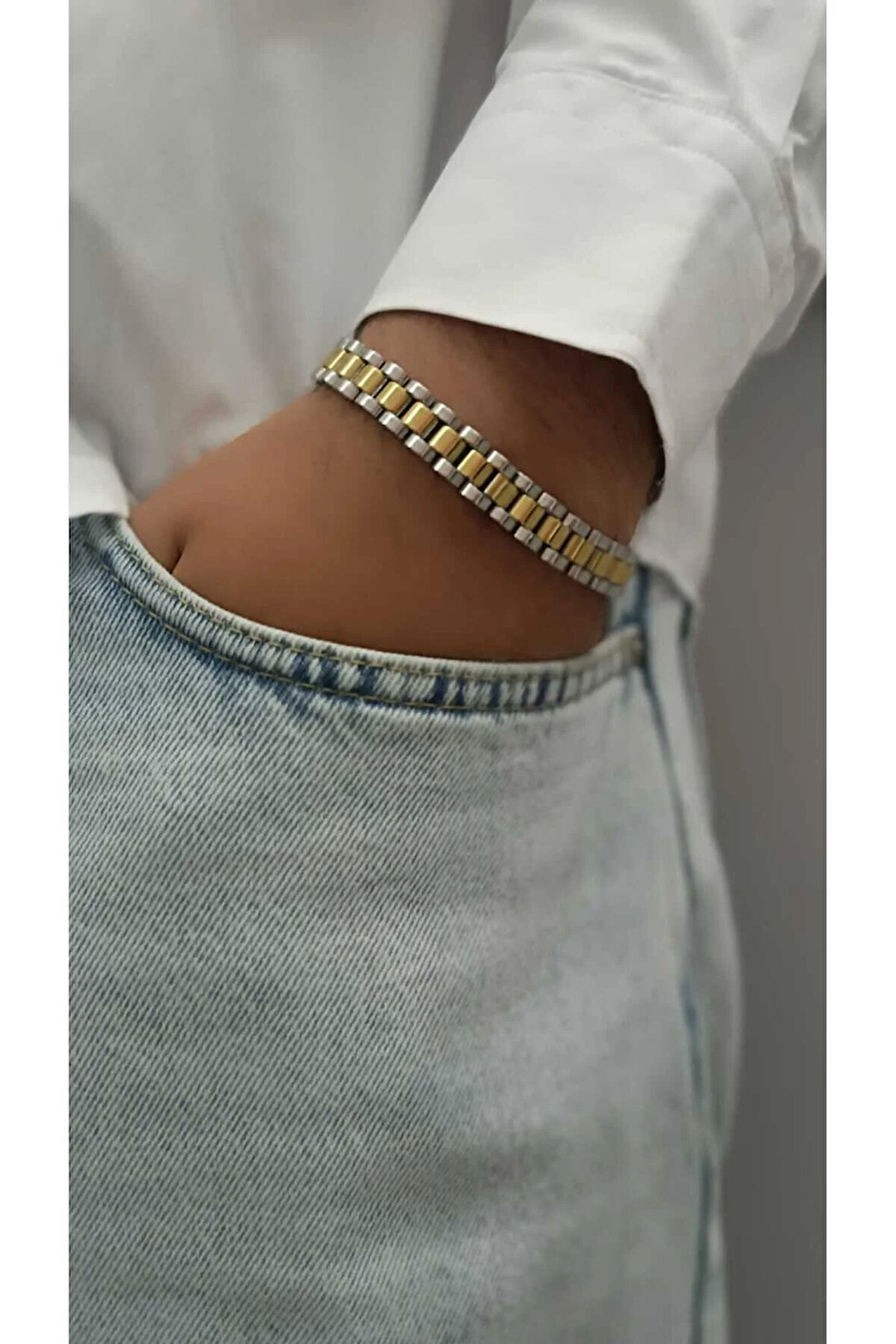 Çelik Kararma Yapmaz Roleks Tarz Bileklik