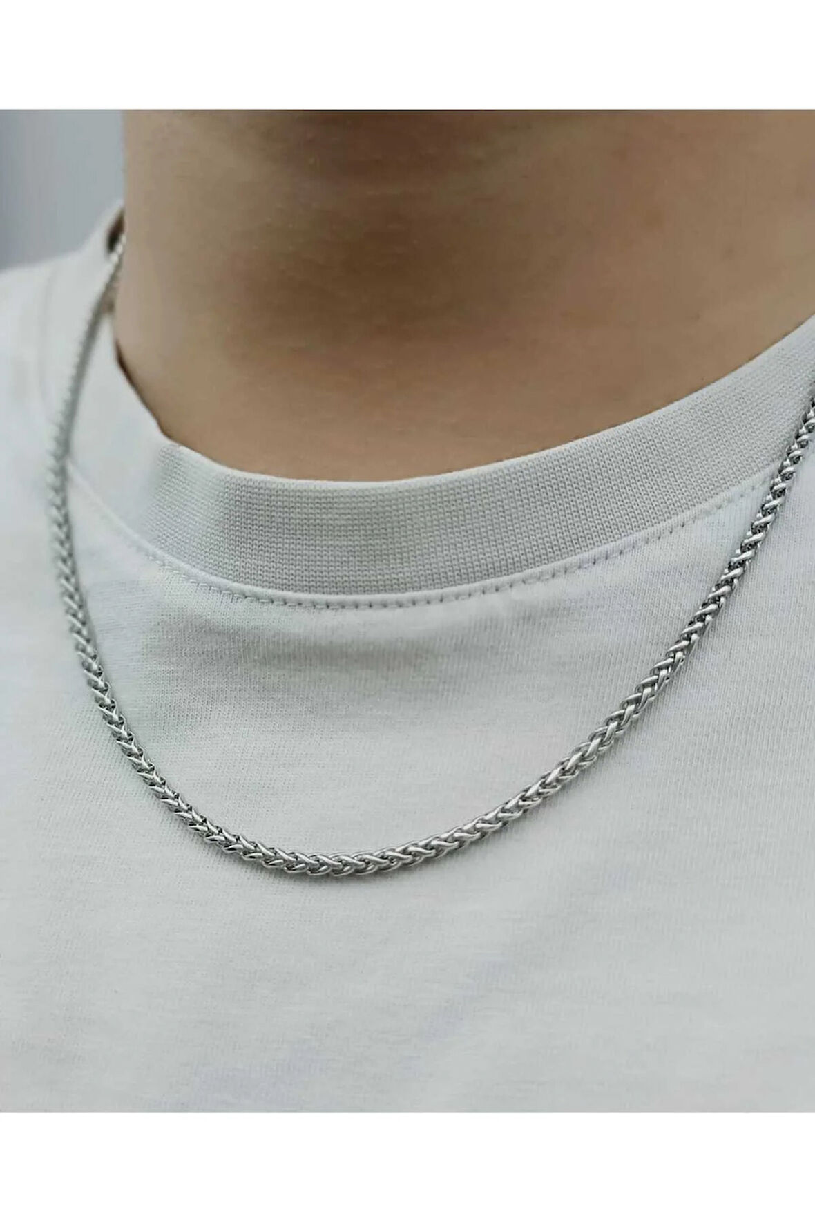 Çelik Kararma Yapmaz Burgu Model Erkek Kolye