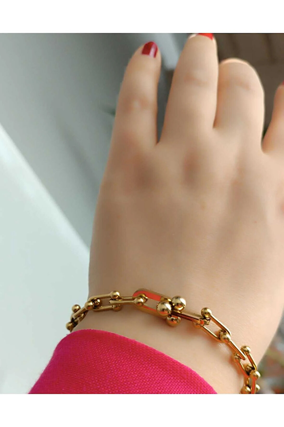 Tiffanny Göbekli  Kararma Yapmaz 1.Sınıf Çelik Kadın Kolye