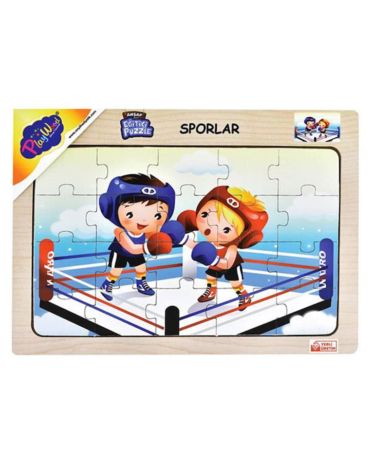 Play Wood ONY85 3+ Yaş Büyük Boy Puzzle 20 Parça