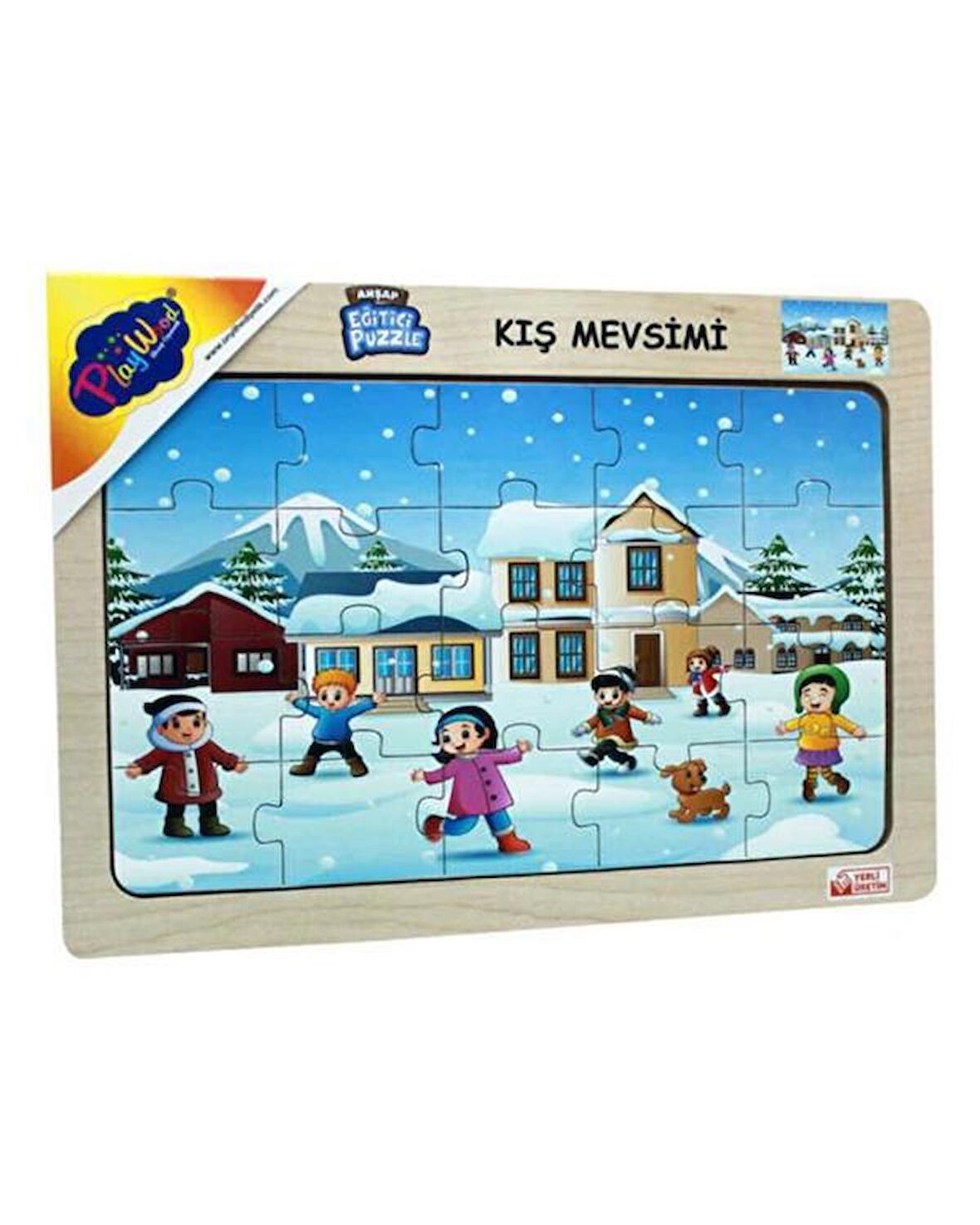 Play Wood ONY110 3+ Yaş Büyük Boy Puzzle 20 Parça