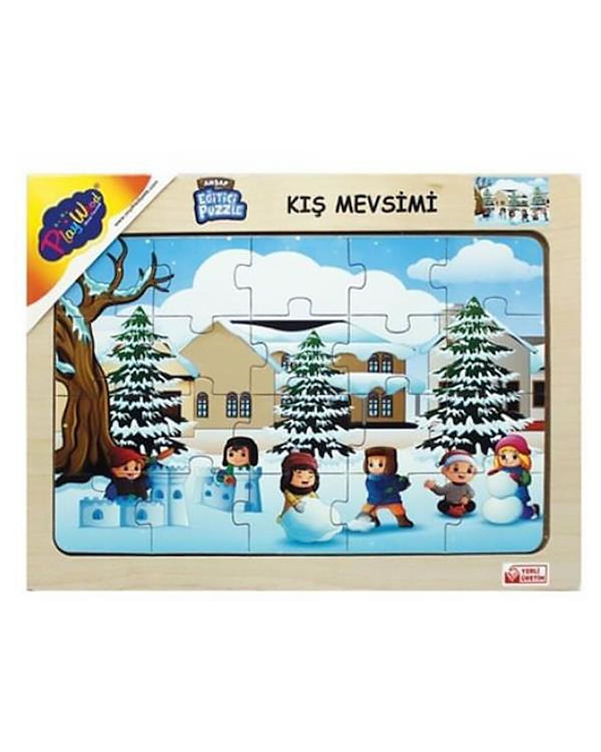 Play Wood ONY112 3+ Yaş Büyük Boy Puzzle 20 Parça