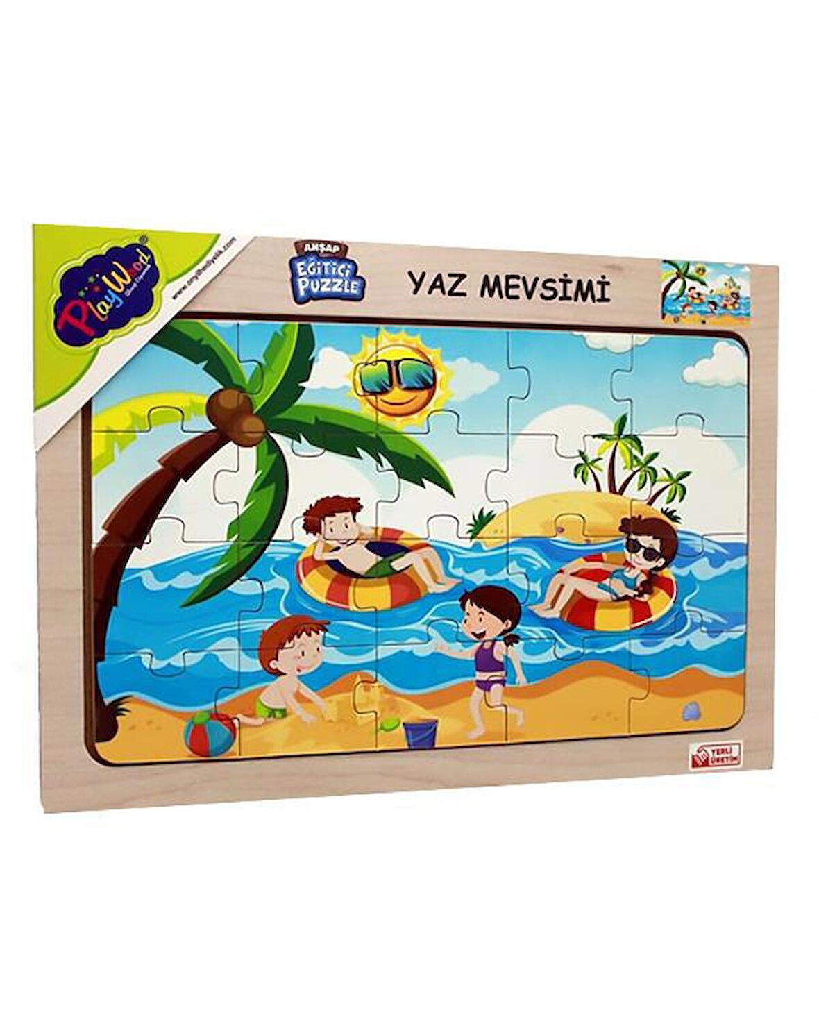 Play Wood ONY119 3+ Yaş Büyük Boy Puzzle 20 Parça