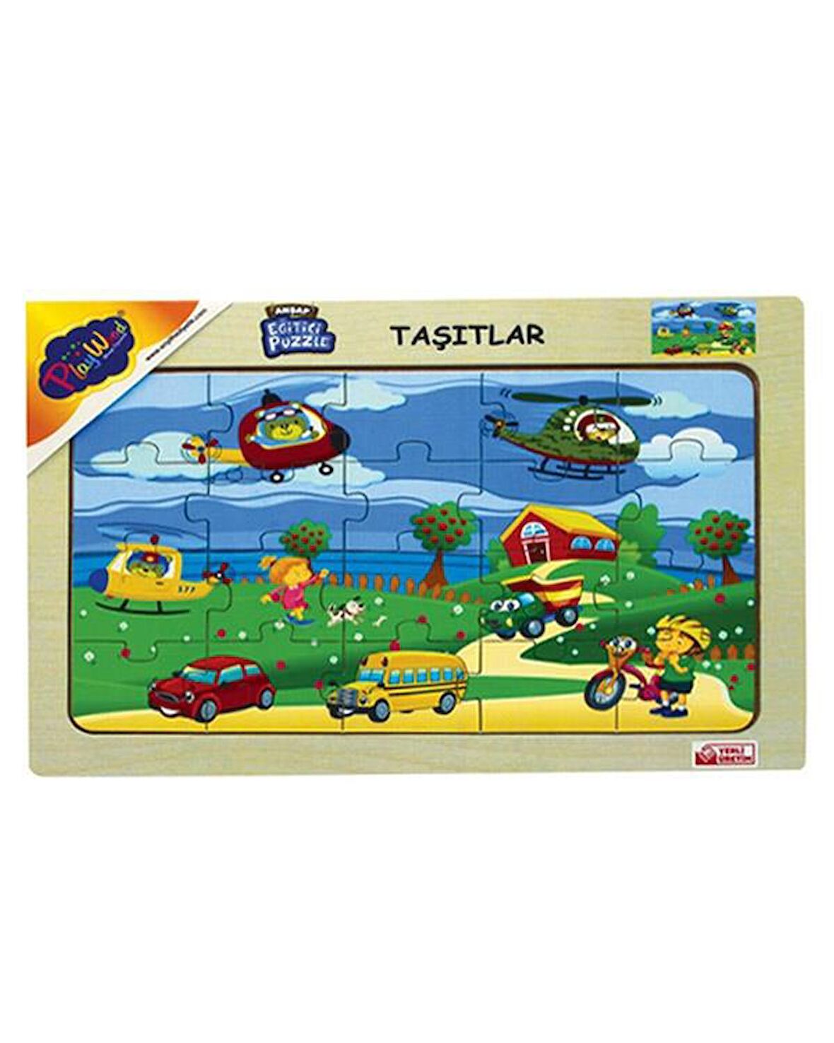 Play Wood ONY172 3+ Yaş Büyük Boy Puzzle 20 Parça