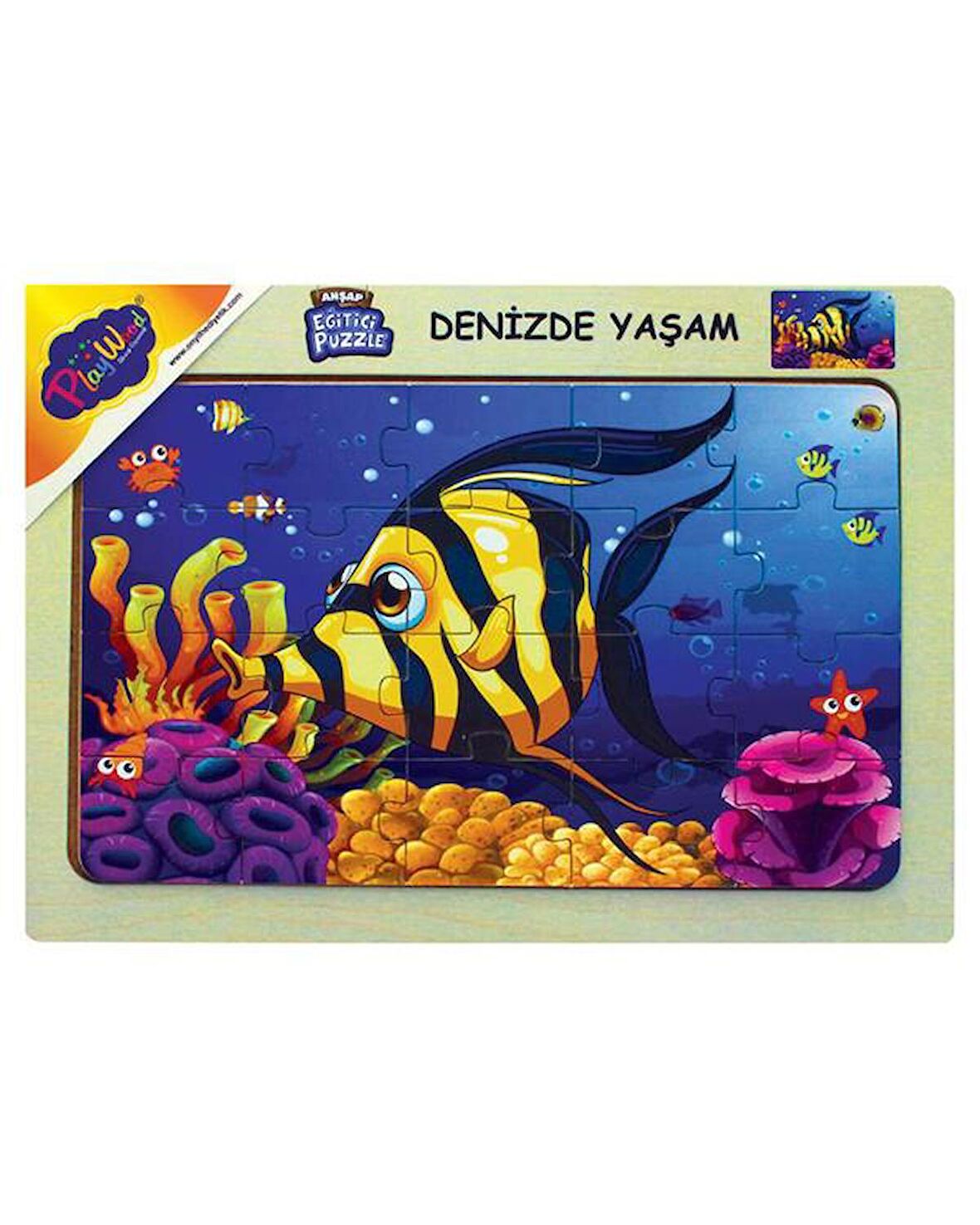 Play Wood ONY189 3+ Yaş Büyük Boy Puzzle 20 Parça