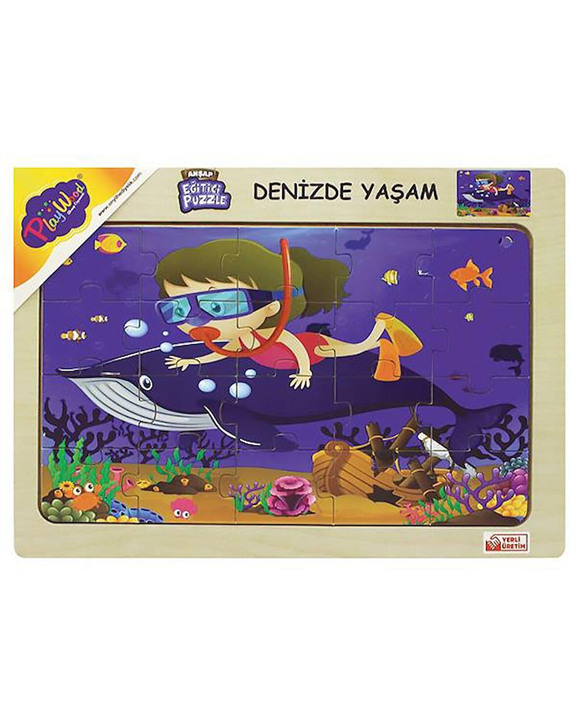 Play Wood ONY190 3+ Yaş Büyük Boy Puzzle 20 Parça