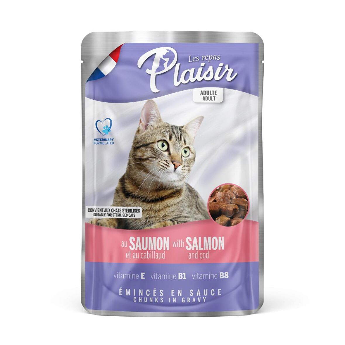 Plaisir Somonlu Morina Balıklı Kedi Konservesi 100 Gr