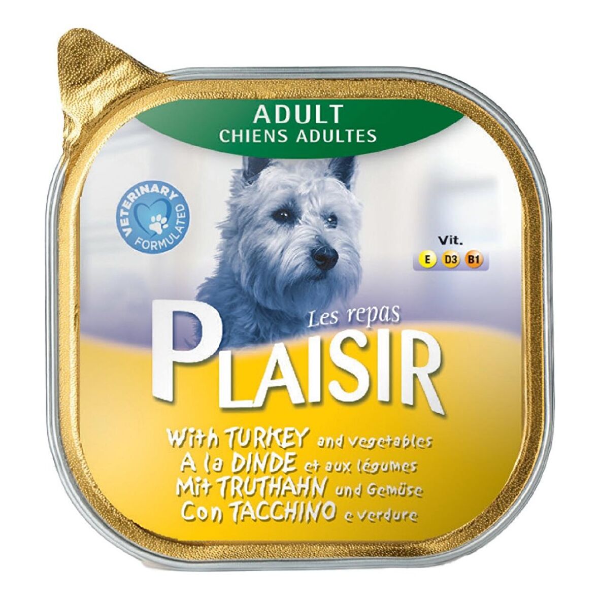 Plaisir Hindi Etli Terrier Irkı Yetişkin Kuru Köpek Maması 150 gr