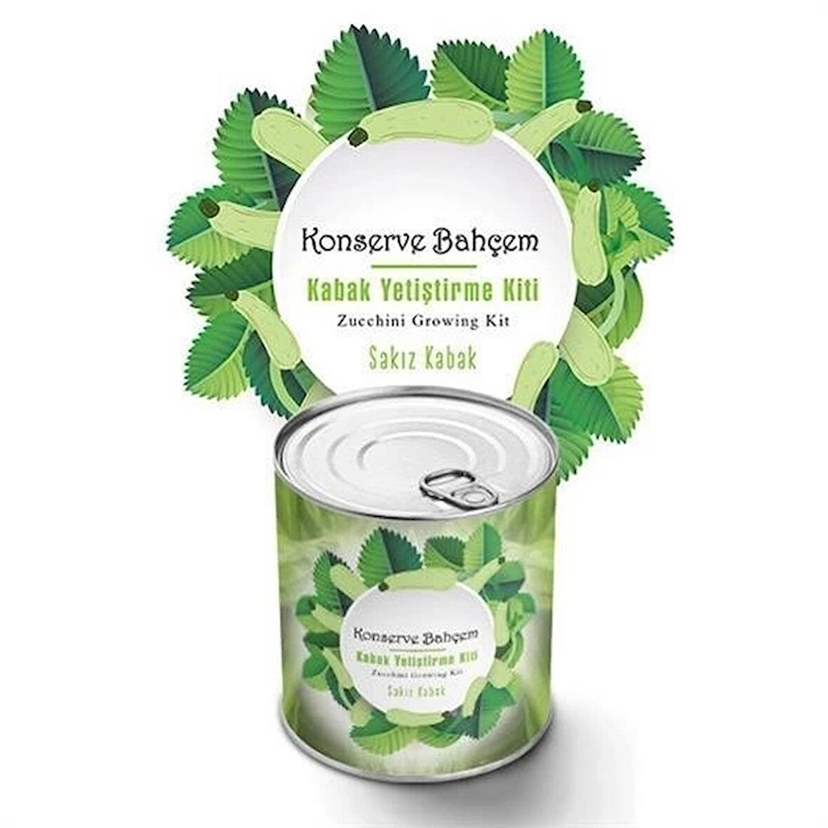 İpek Yıldızı® Konserve Bahçem Evde Konservede Sakız Kabak Yetiştirme Kiti