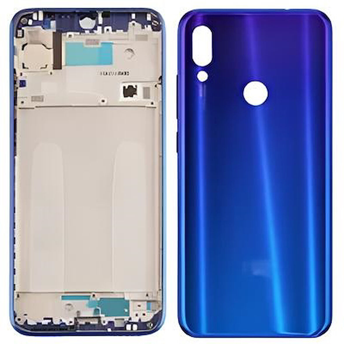 Xiaomi Redmi NOTE 7 FULL Kasa Arka Kapak Takım MAVİ