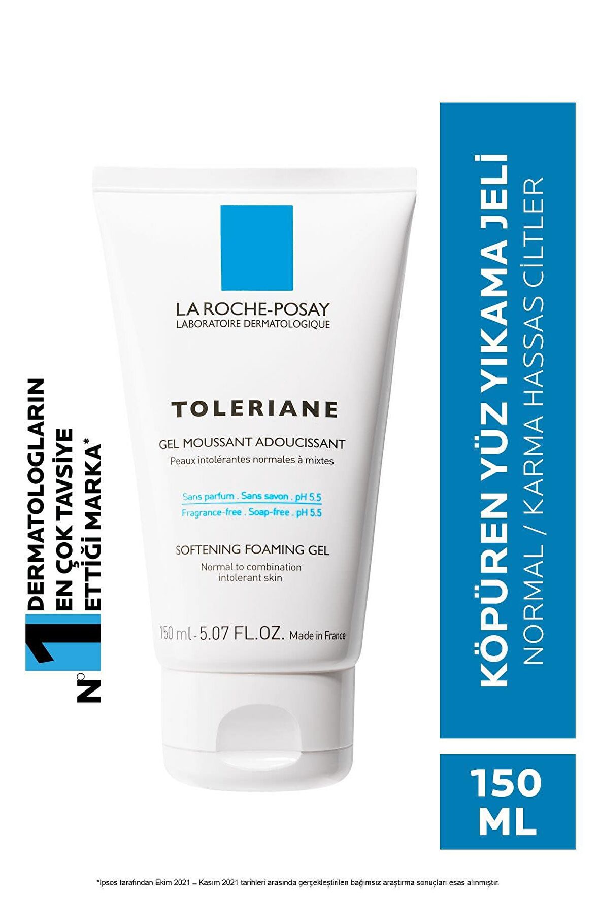 La Roche Posay Toleriane Karma ve Normal Cilt için Nemlendirici Yüz Temizleme Jeli 150 ml 