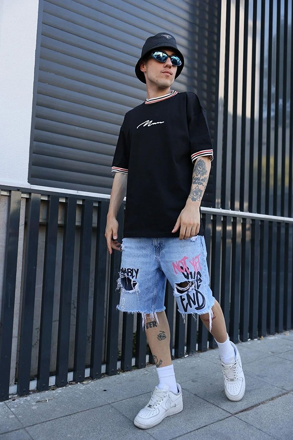 Unisex Yeni Sezon Oversize Baskılı Detaylı Yazlık T-shirt
