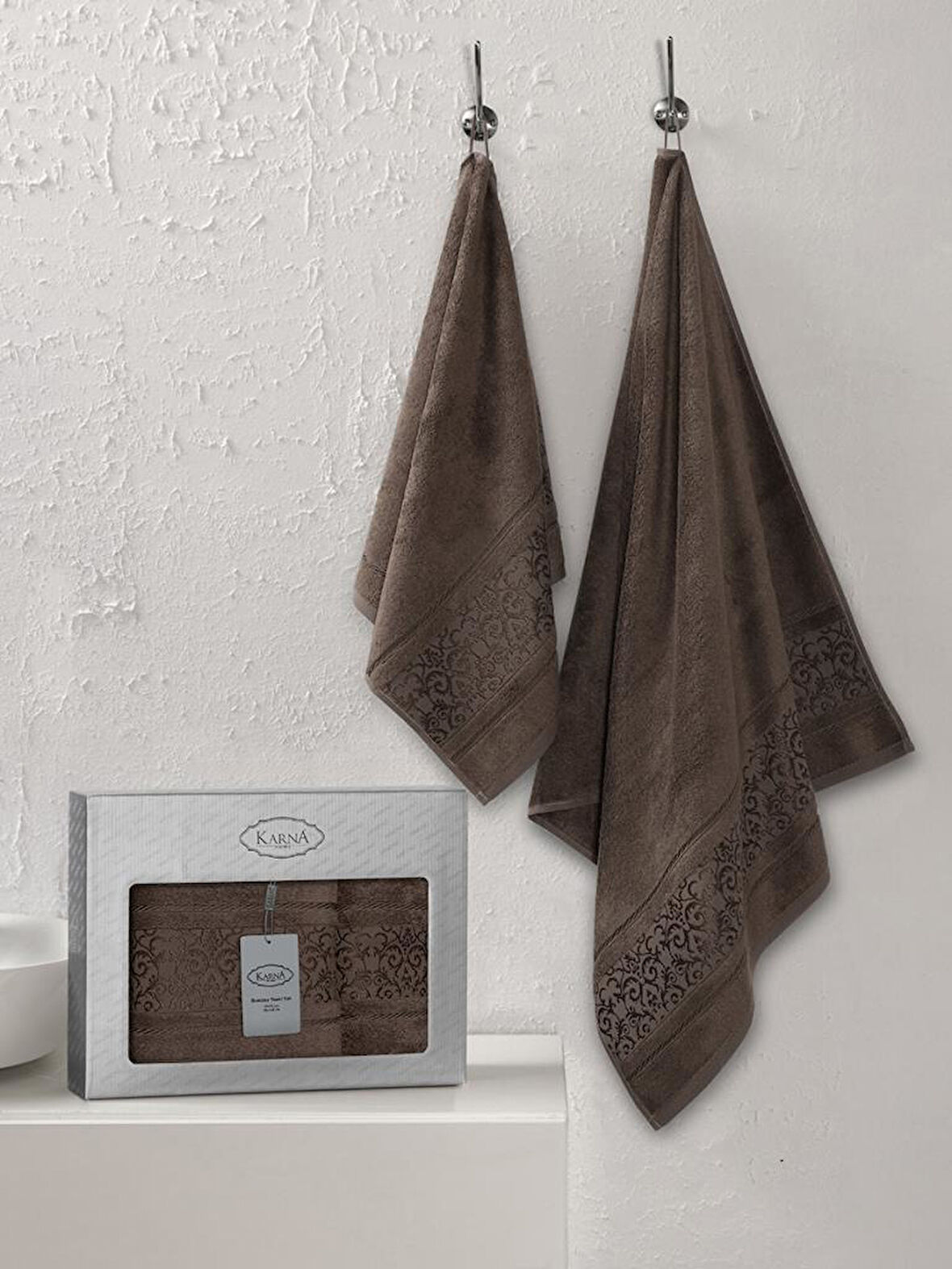 Bambu Havlu Takımı Doğal ve Yumuşak Dokulu 50x90