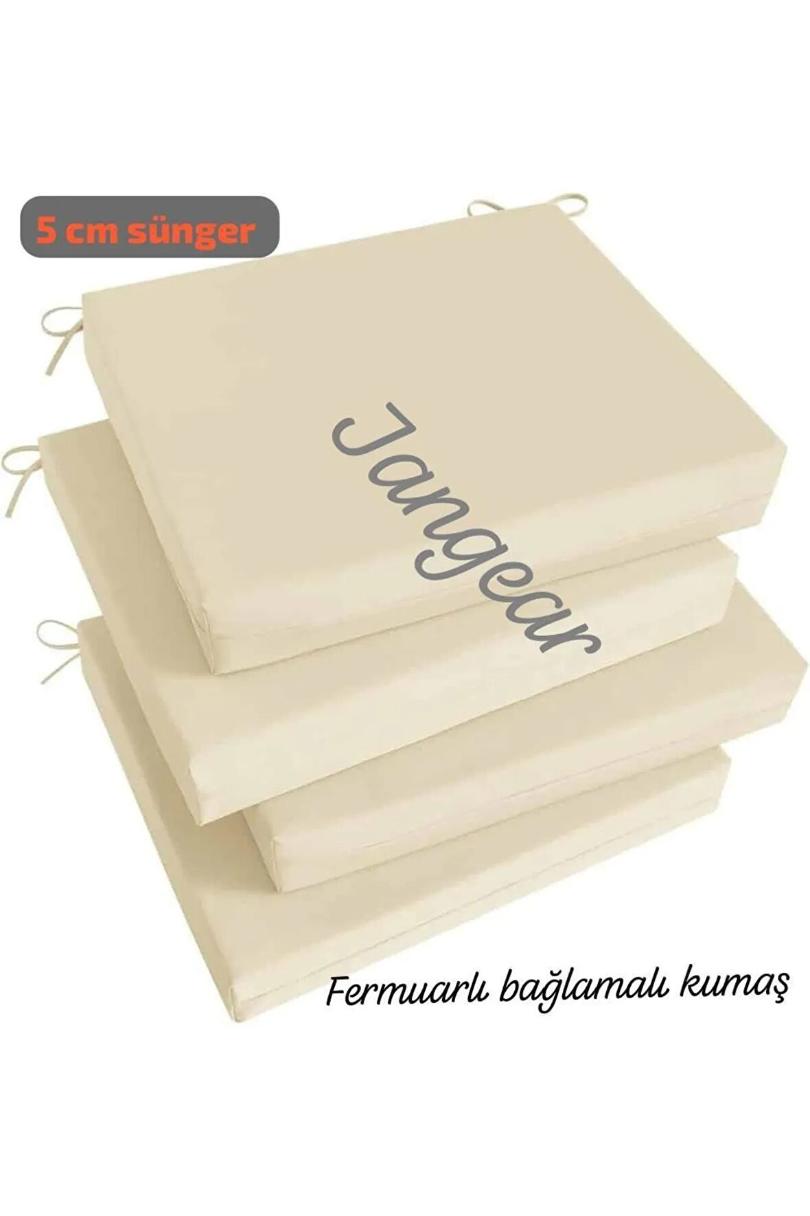 sandalye minder 5cm kalınlık 4adet lüx[KESINIKLE ÇÖKMEZ SÜNGER]fermuarlı kumaş ayrı yıkanabilir40CM