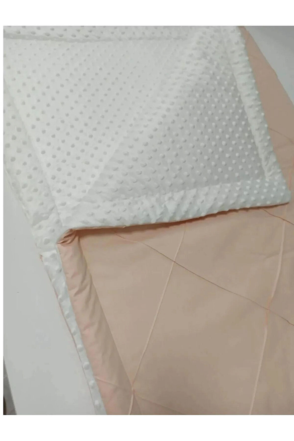 Ege HOME Decoration&Accessories Ege Home nohut battaniyeli nervürlü dolgulu bebek yorgan 100*150 