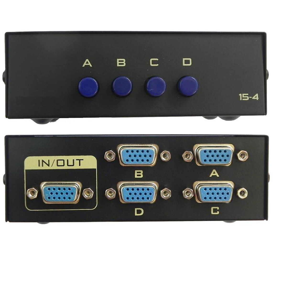 4841 Vga Switch Çoklayıcı Çoğaltıcı 4 Port 4 Kasa 1 Ekran