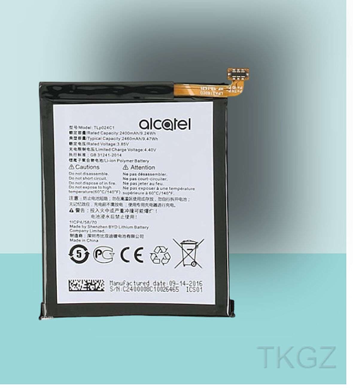 Tkgz - ALCATEL SHİNE LİTE - TLP-024C1 - Batarya Pil Orijinal Sıfır
