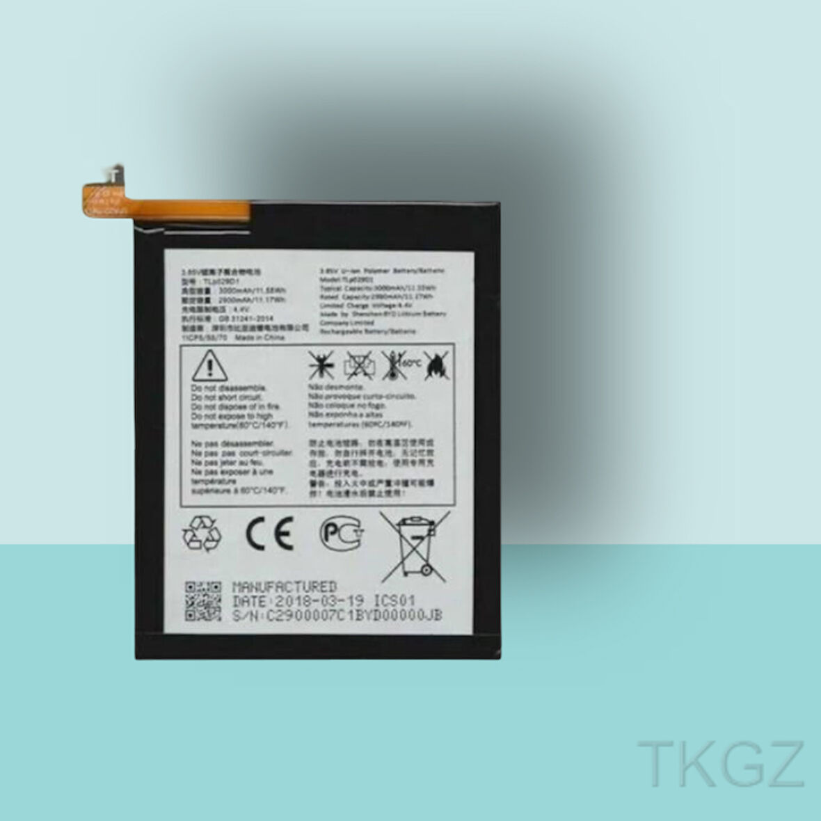 Tkgz - ALCATEL 3X 2019 - TLP-038C7 - Batarya Pil Orijinal Sıfır