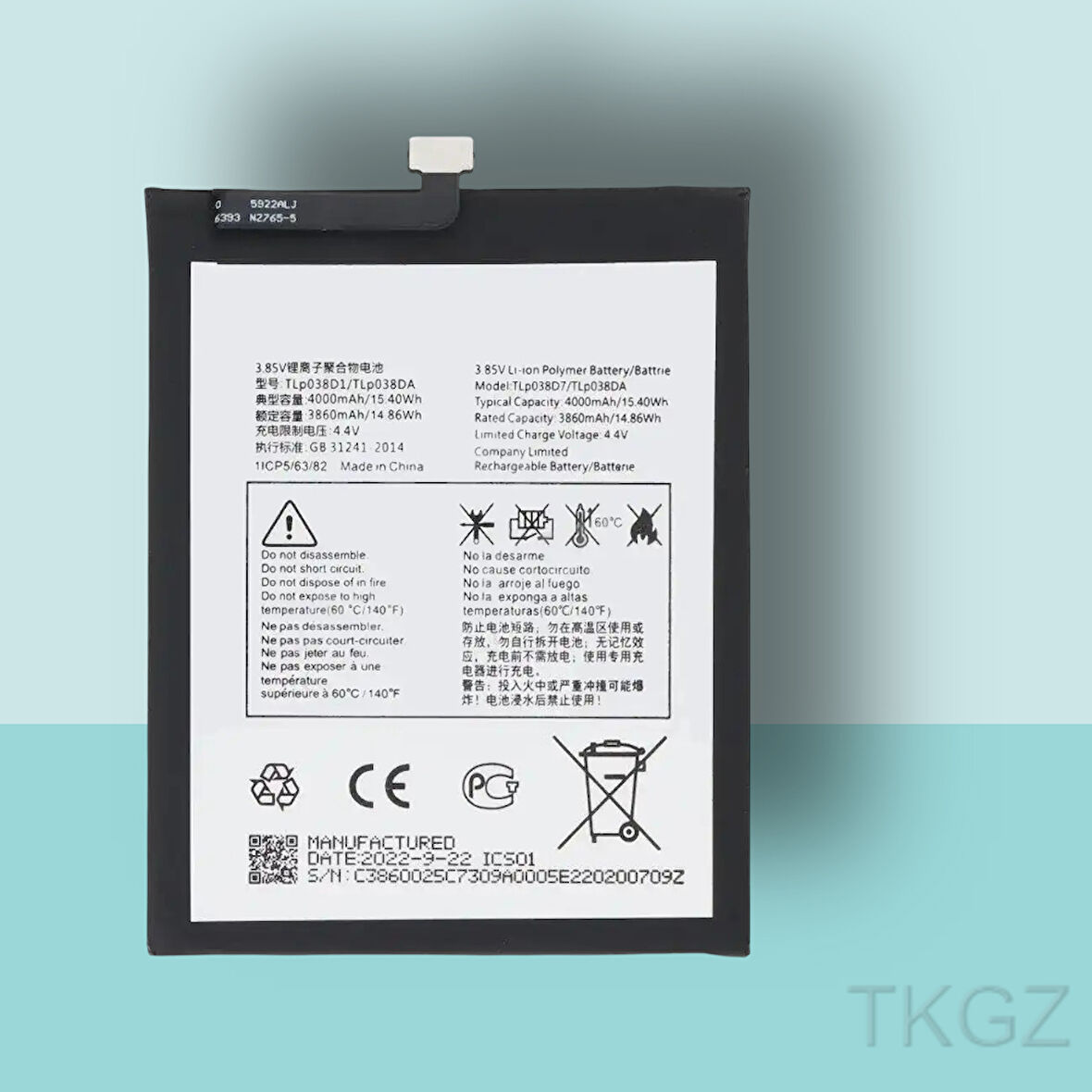 Tkgz - TCL 10L T770H -TLP-037A7 - Batarya Pil Orijinal Sıfır