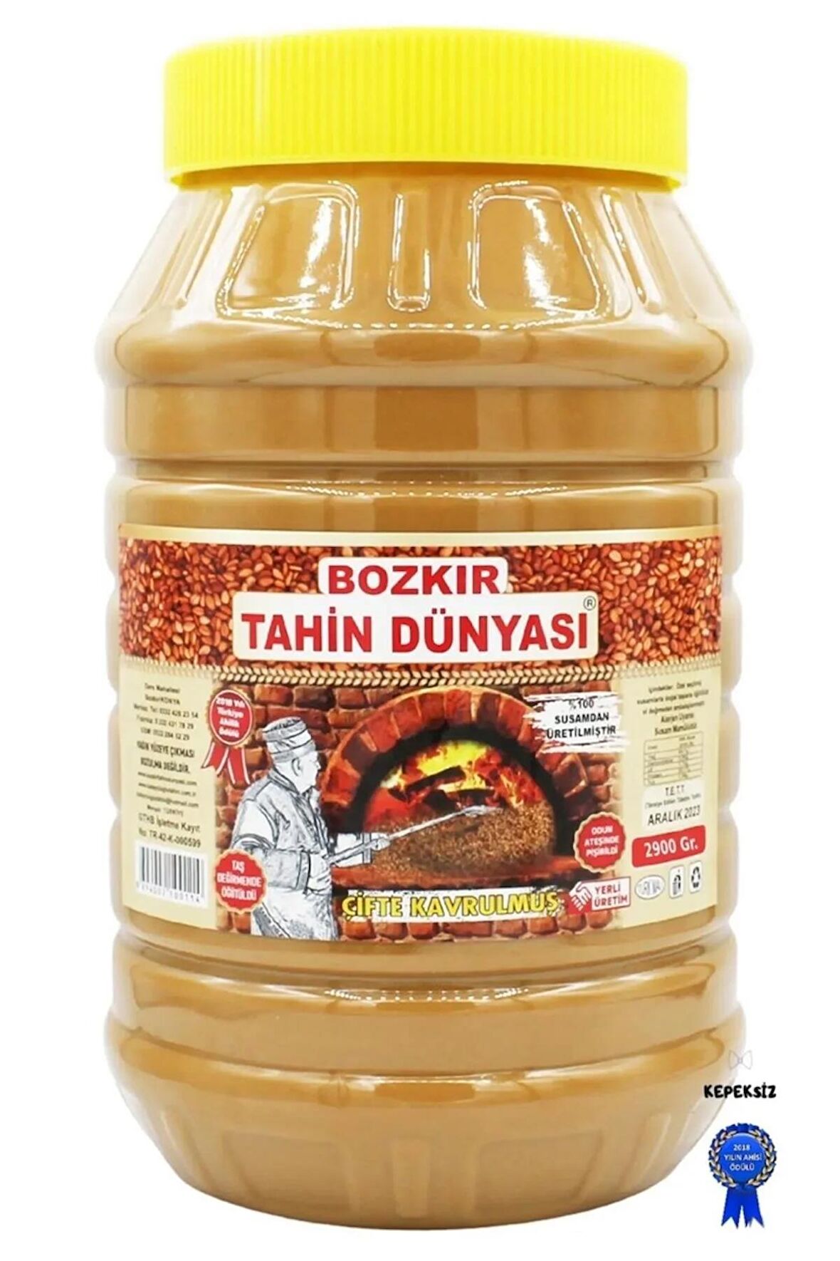 Bozkır Tahin Dünyası Kepekli Tahin 2900 gr.