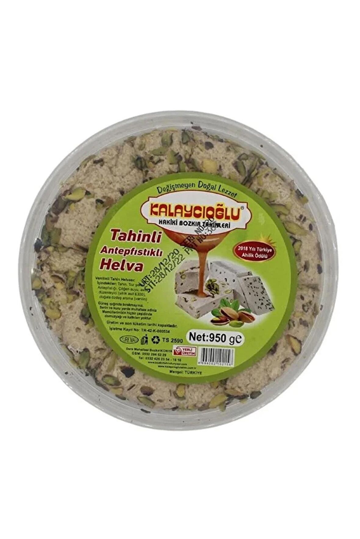 Kalaycıoğlu Antep Fıstıklı Helva 950 Gr.