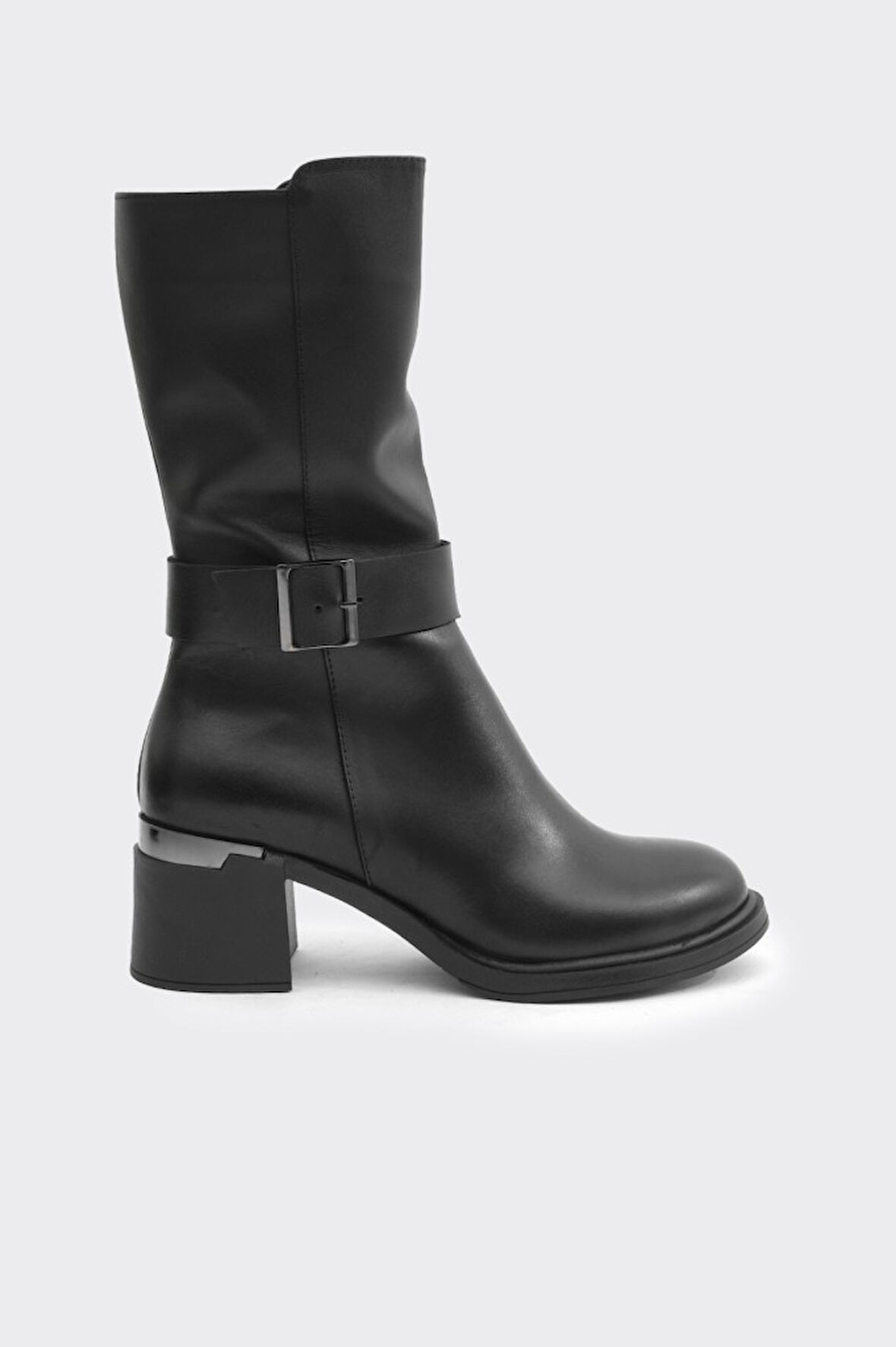 Hakiki Deri Topuklu Kadın Çizme