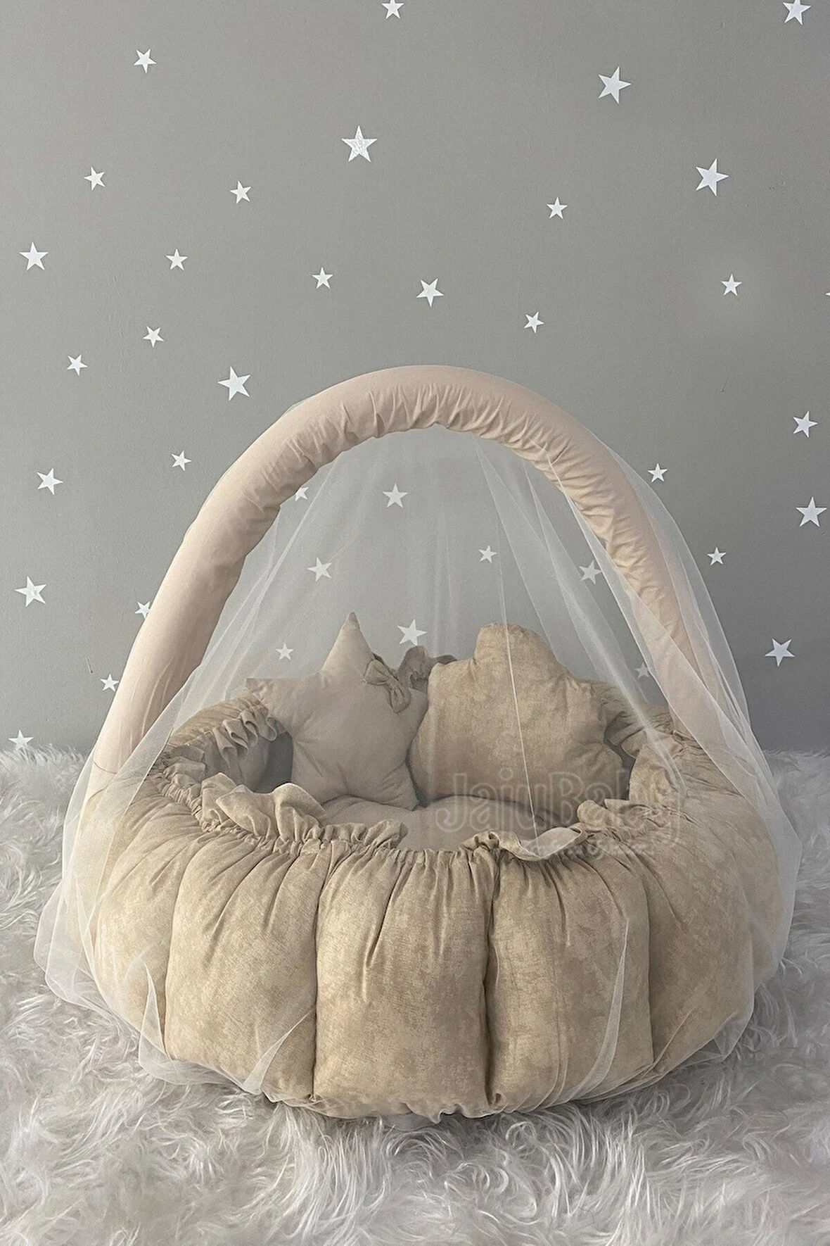 Nest Kapiçino Açılır - Kapanır Oyun Minderi Jaju-babynest Anne Yanı Bebek Yatağı