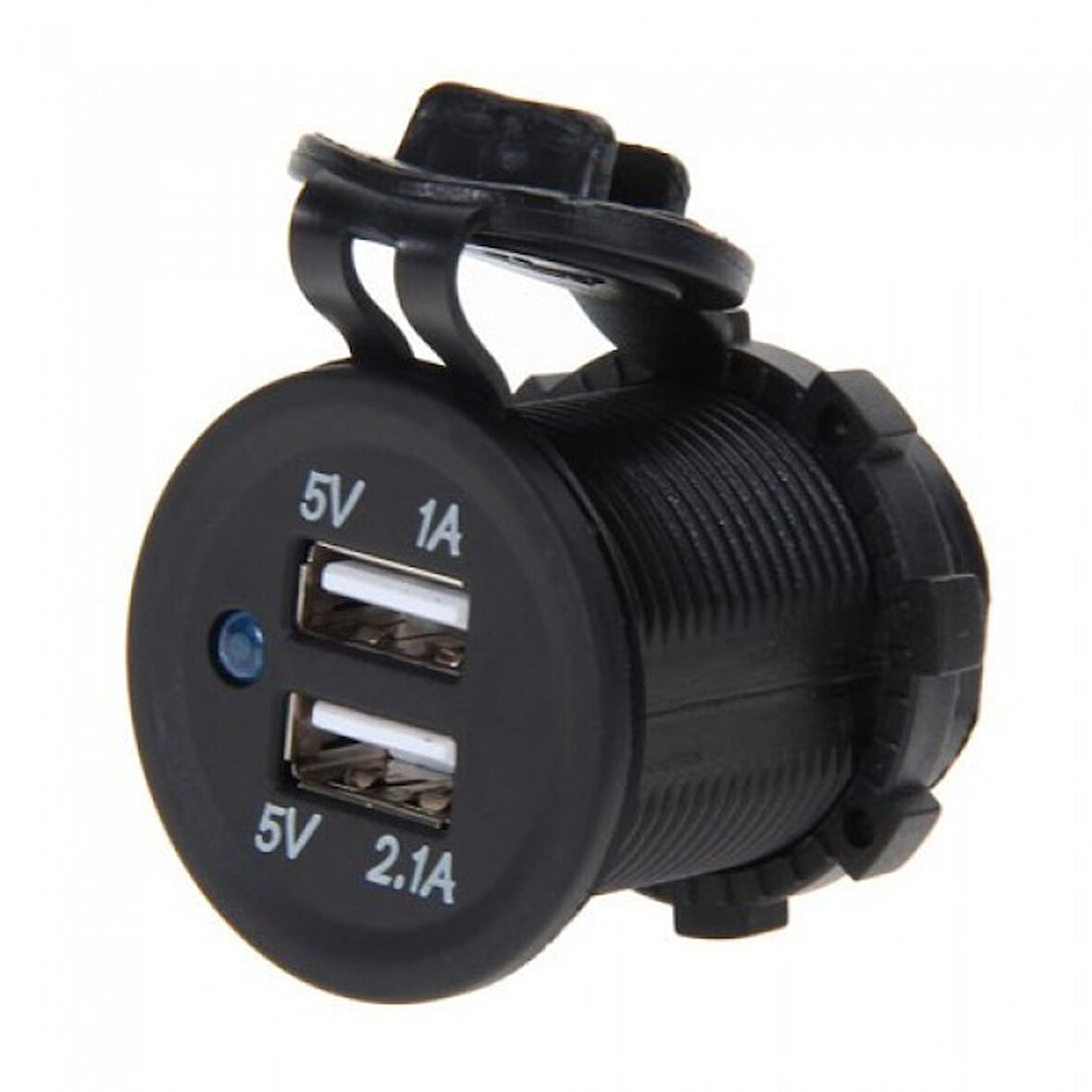 Montajlanabilir araba tekne için dual usb şarj soketi 5v 2.1A 12-24v