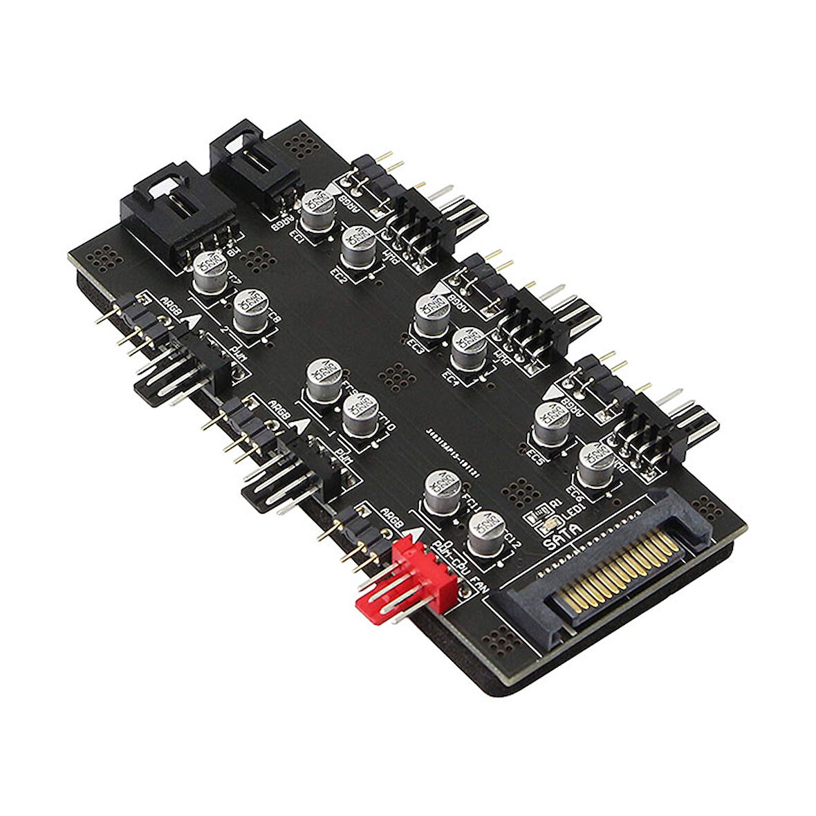 ARGB ve PWR denetleyici Hub 6 port 12V 4Pin Fan ve 5V 3Pin RGB fan kontrol